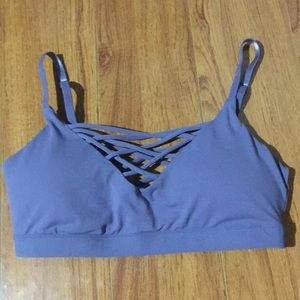 Purple sports bra